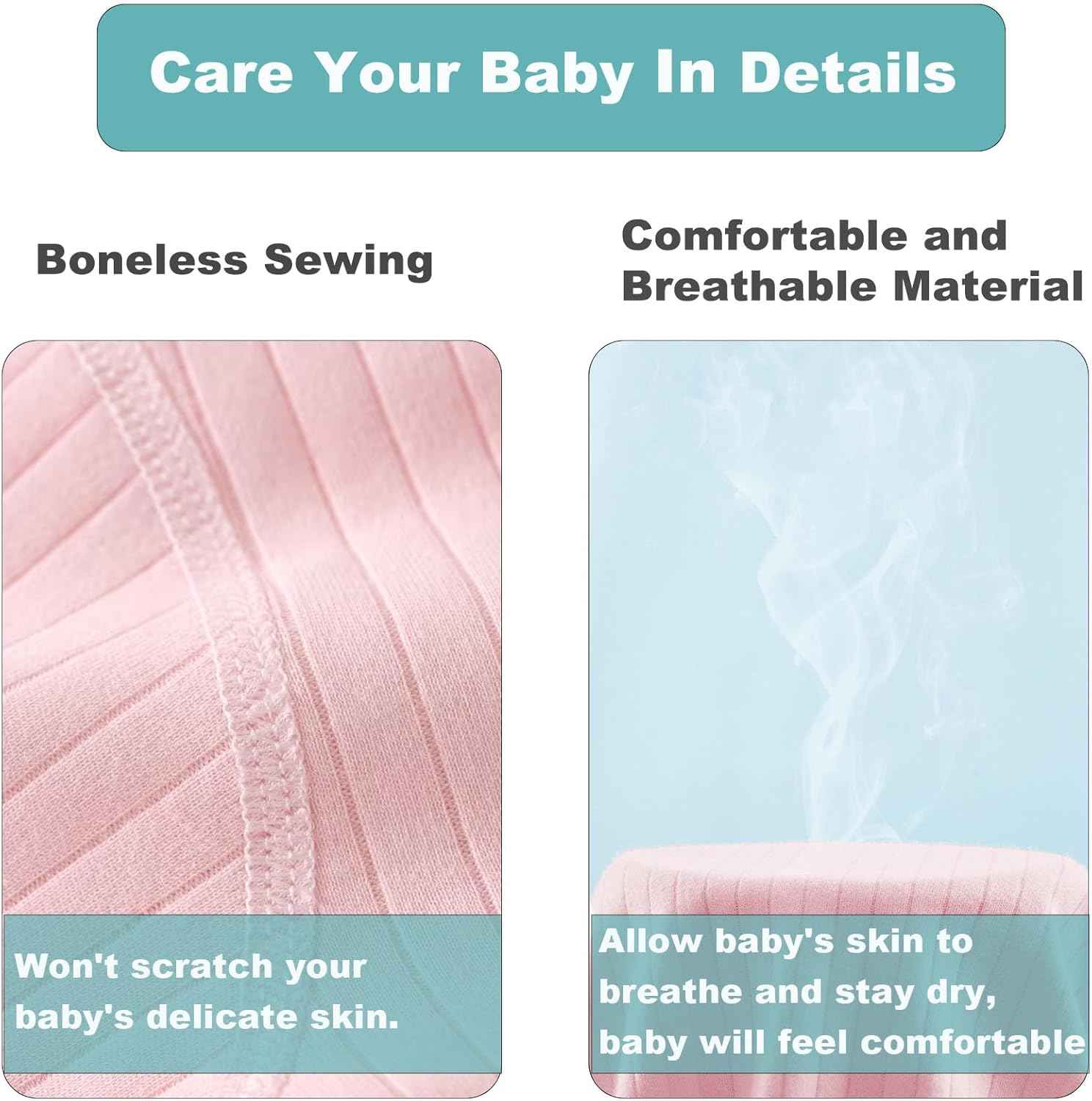 KeCool Unisex Baby Clothing Newborn 100% Cotton Soft Long Sleeve Romper Baby Bodysuits Newborn Clothes for Boys and Girls, Comfortable Baby Romper Newborn Clothing Boys Girls