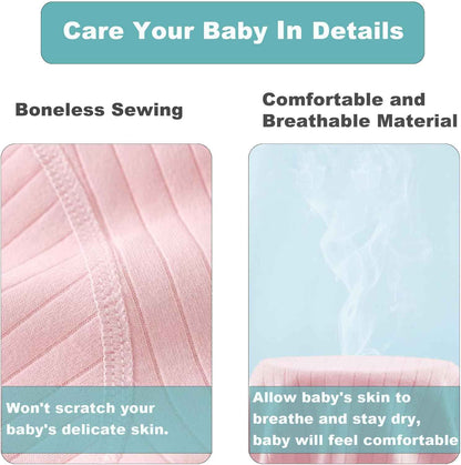 KeCool Unisex Baby Clothing Newborn 100% Cotton Soft Long Sleeve Romper Baby Bodysuits Newborn Clothes for Boys and Girls, Comfortable Baby Romper Newborn Clothing Boys Girls