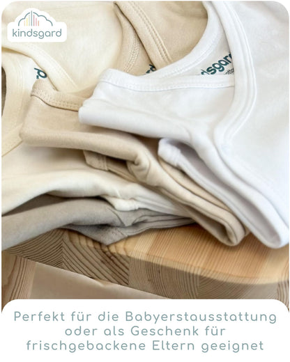 Kindsgard Baby Long-Sleeved Wrap Bodysuit Trunder - Soft and High-Quality 100% Organic Cotton