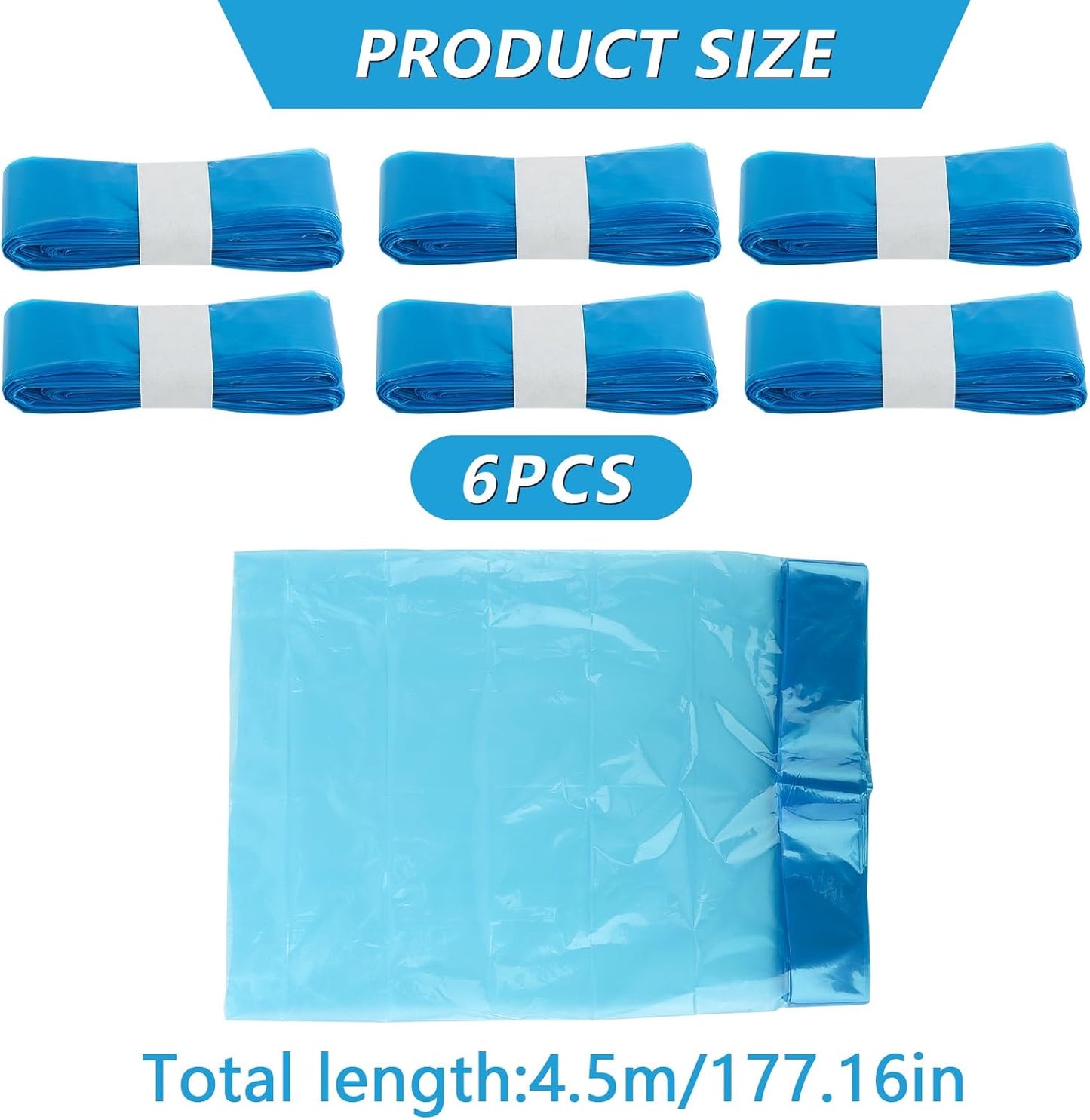 6pcs Windeleimer Nachfüllkassetten, NachfüLlfolie Windeleimer Geruchsdichte, Windeleimer-Nachfüllpackungen 4,5 M, Windeltaschen, WindelbehäLter-Nachfüllkassetten Kompatibel Mit Allen WindelbehäLtern