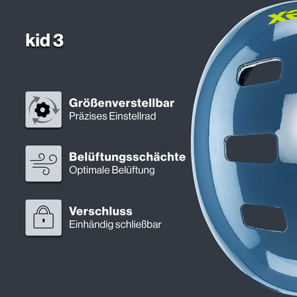 uvex Kid 3 - robust bicycle helmet for children - individual size adjustment - washable interior 