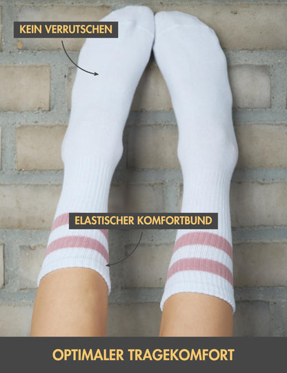 Basic Treasure 4 Paar Sportsocken Kinder, Kindersocken Baumwolle, Kinder Socken Jungen und Mädchen, Tennissocken
