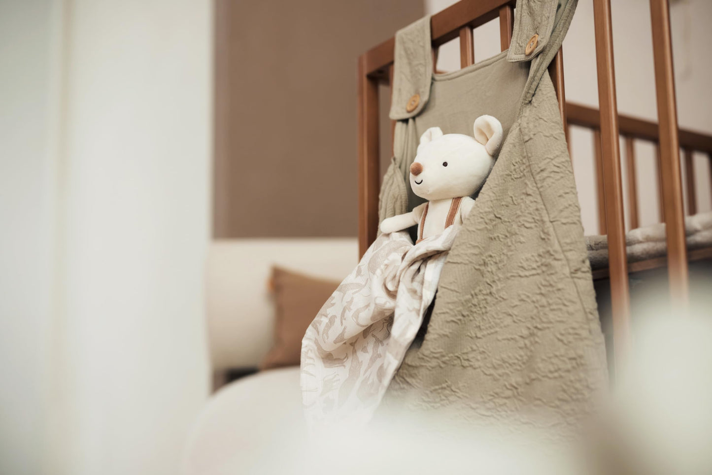 Jollein 537-848-66095 Spucktücher Mundtücher Musselin 3er Set Teddybär weiß (31x31cm)
