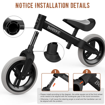 MHCYLION Laufrad ab 1.5-4 Jahre bis zu 25 kg, Lenkrad und Sattel höhenverstellbar, Lenkradschloss, Ultraleicht Kinderlaufrad Balance Fahrrad für Jungen Mädchen - Meloni2