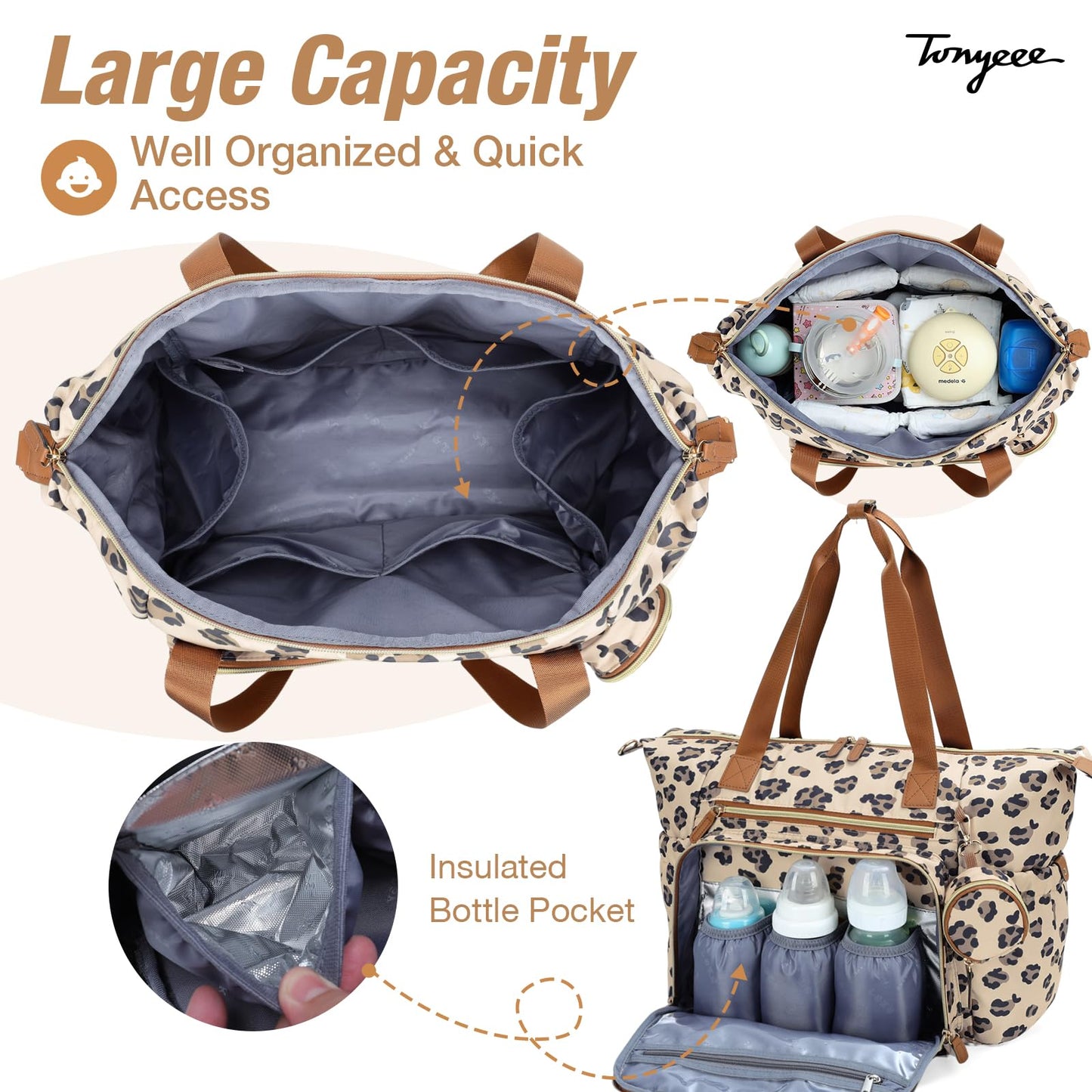 Wickeltasche mit Schnullertasche und Wickelunterlage, Wickelrucksack Multifunktions-Babytasche für Große Reisewindeltasche für Mama und Papa, isolierten Taschen-Dunkelblau