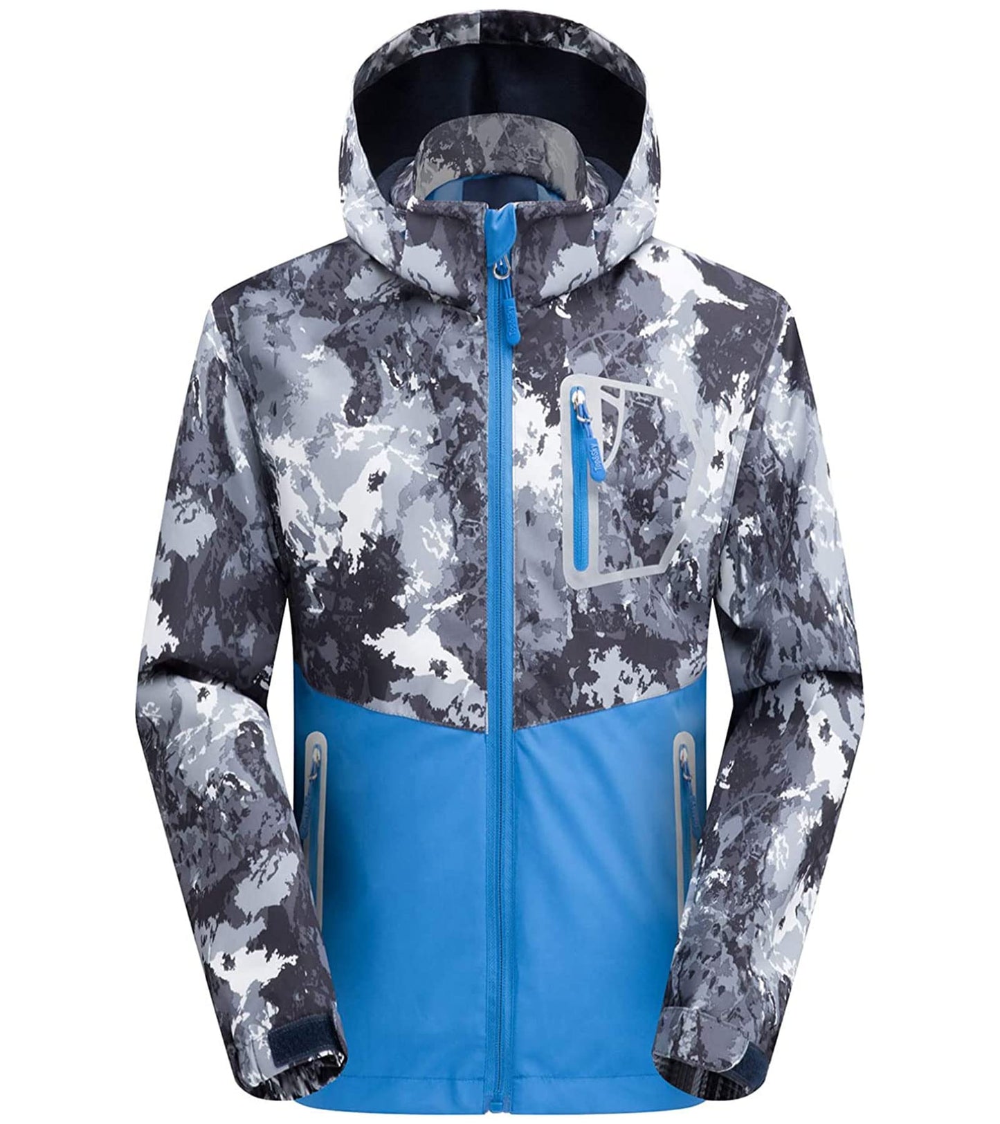 LAUSONS Children's Lined Jacket, Boys' Transition Jackets for Boys, Softshell Jackets with Camouflage Pattern