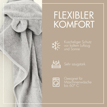 MOYO Baby Badeponcho Mit Hasenohren in Rosé I Kinder Badetuch Für 0-3 Jahre I Weicher Poncho Aus 100% Frottee-Baumwolle I Waschbares Kapuzenhandtuch I 68x56cm