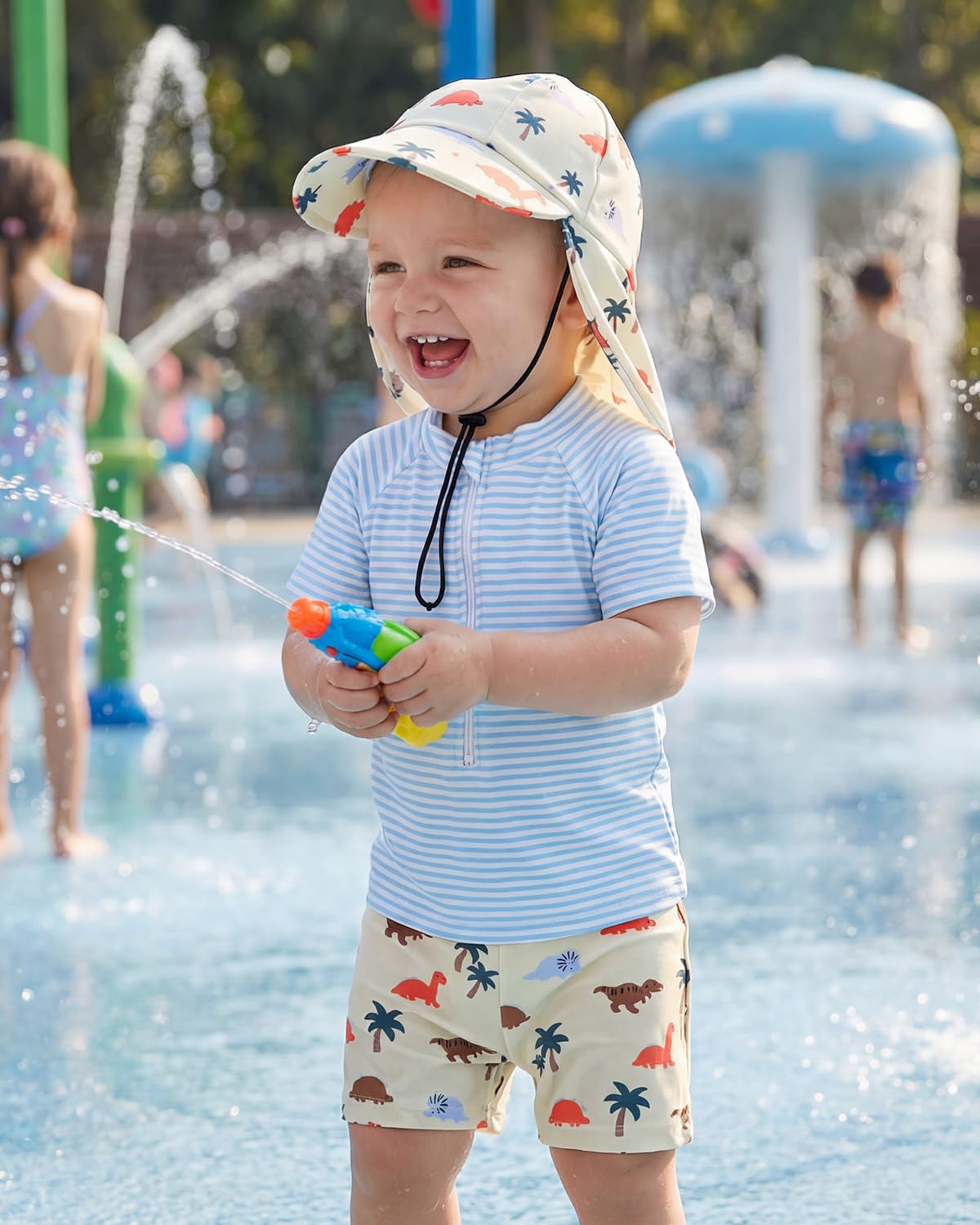 Uv Kleidung Baby Badeanzug Junge Zweiteilig Kurzärmel Schwimmshirt Badeshorts Uv Schutzkleidung 3 Monate-3 Jahre