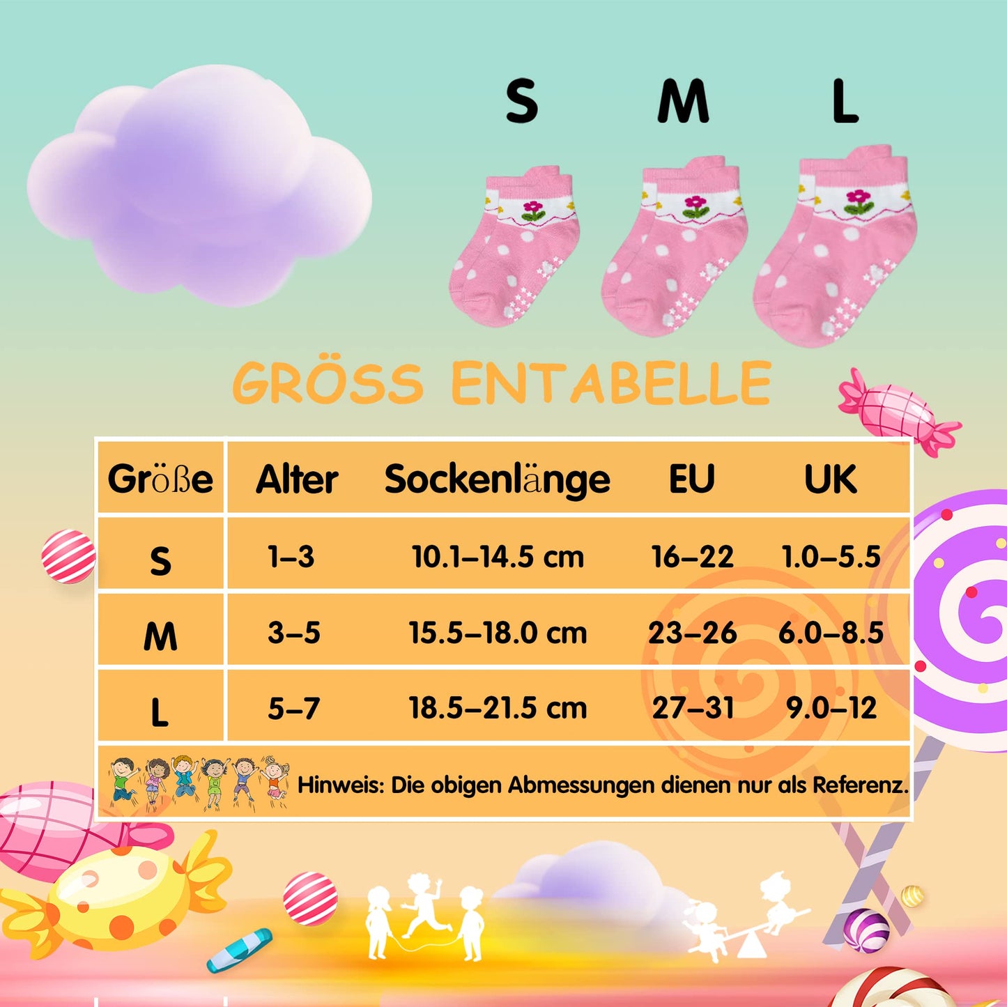 GRPSKCOS Stoppersocken Kinder 12 Paar ABS Socken Rutschfeste Socken Kleinkind Antirutschsocken für 1-7 Jahre Jungen Mädchen