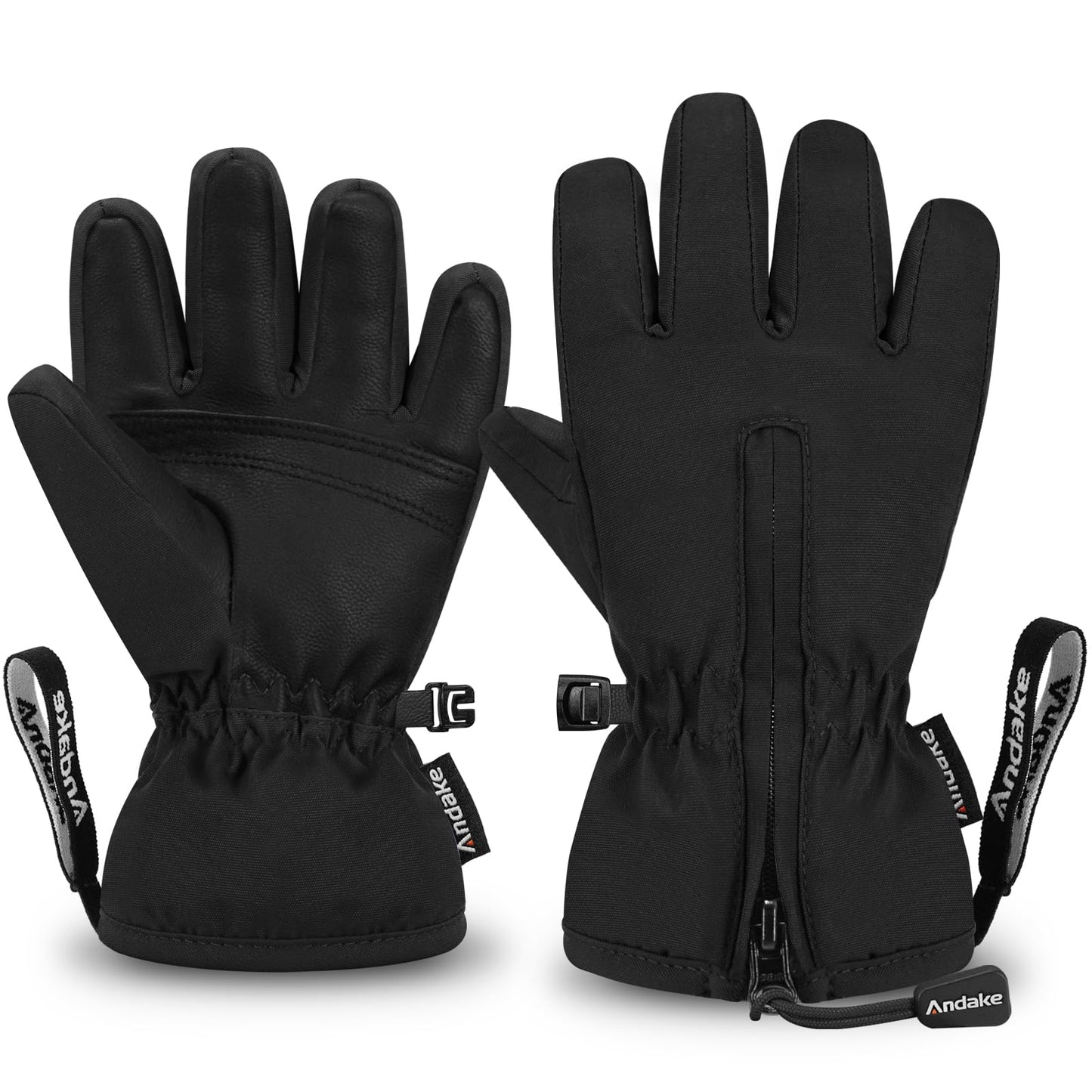 Andake Children's gloves, windproof, waterproof, warm winter gloves, skiing, outdoor sports, riding gloves, boys and girls