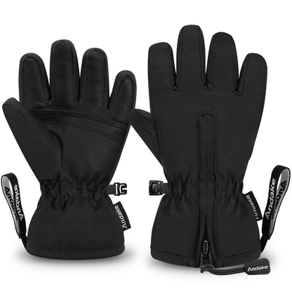 Andake Children's gloves, windproof, waterproof, warm winter gloves, skiing, outdoor sports, riding gloves, boys and girls