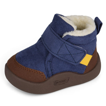 Winter Shoes Baby Boots Boys Girls Baby Shoes Winter Plush Flat Rubber Non-Slip Size 18-23 EU