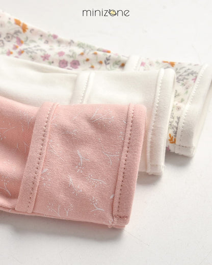 Minizone Baby Schlafstrampler 3er Pack, Pyjamas Langarm Strampler Jungen Mädchen Geschenk 9-12 Monate
