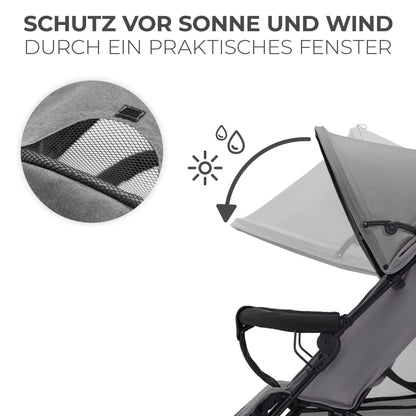 Kinderkraft TIK Kinderwagen, Liegebuggy, Sportwagen, Leicht - 6,5kg, Drehbare Vorderräder, Verstellbarer Griff, Stufenlose Einstellung der Rückenlehne, Schnelles Zusammenklappen, bis zu 17kg, Grün - Meloni2