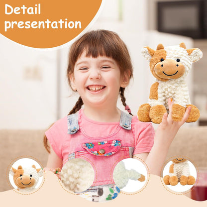 TIVUNORON Cows Kawaii Cuddly Toy, 22 cm Soft Cow Cuddly Toy, Plush Toy, Fluffy and Soft Cow Plush Toy, for Boys Girls Birthday, Children's Day, Christmas Gift