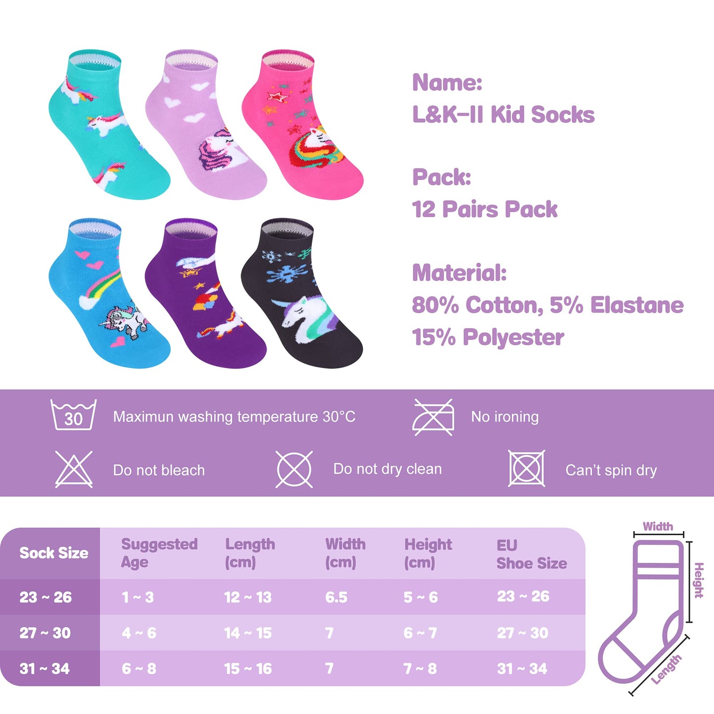 Libella 10/12er Kinder Mädchen Sneaker Socken Kids Füßlinge Sneakersocken bunt 2108VA