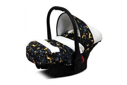 BabyLux® Bambimo Pushchair Set 3 in 1 - Tropical - incl. Baby Carrycot, Buggy Sports Seat, Car Seat - Pram Set - Combination Pram with Changing Bag, Rain Cover etc.