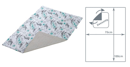 Medi Partners Babydecken Baby 100% Baumwolle Krabbeldecke Babydecke 75x100cm doppelseitig Kinderbett Minky Kuscheldecke Kinderwagen (REH mit grauem Minky)