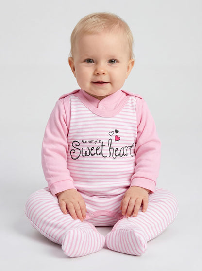 TupTam Baby Unisex Strampler Set mit bedrucktem Spruch, 2er-Pack