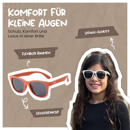 Maesy Yuki Children's Sunglasses for 6-12 Years, UV400 Polarised Protection, Flexible and Flexible Frame, Safe and Comfortable Sunglasses for Children