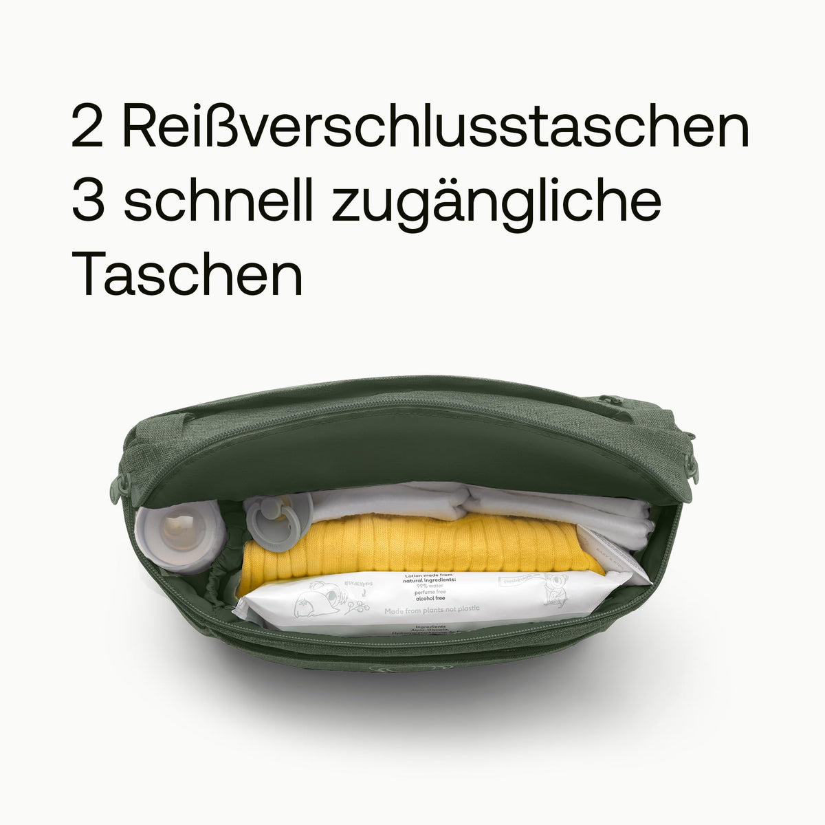 Bugaboo Kinderwagen Organizer-Tasche mit leicht zugänglichen Fächern. Praktisches Accessoire für alle Baby-Essentials in Desert Taupe