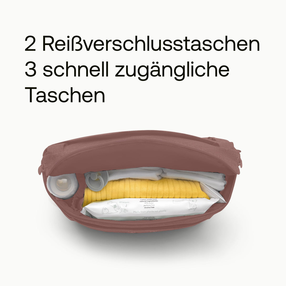 Bugaboo Kinderwagen Organizer-Tasche mit leicht zugänglichen Fächern. Praktisches Accessoire für alle Baby-Essentials in Desert Taupe