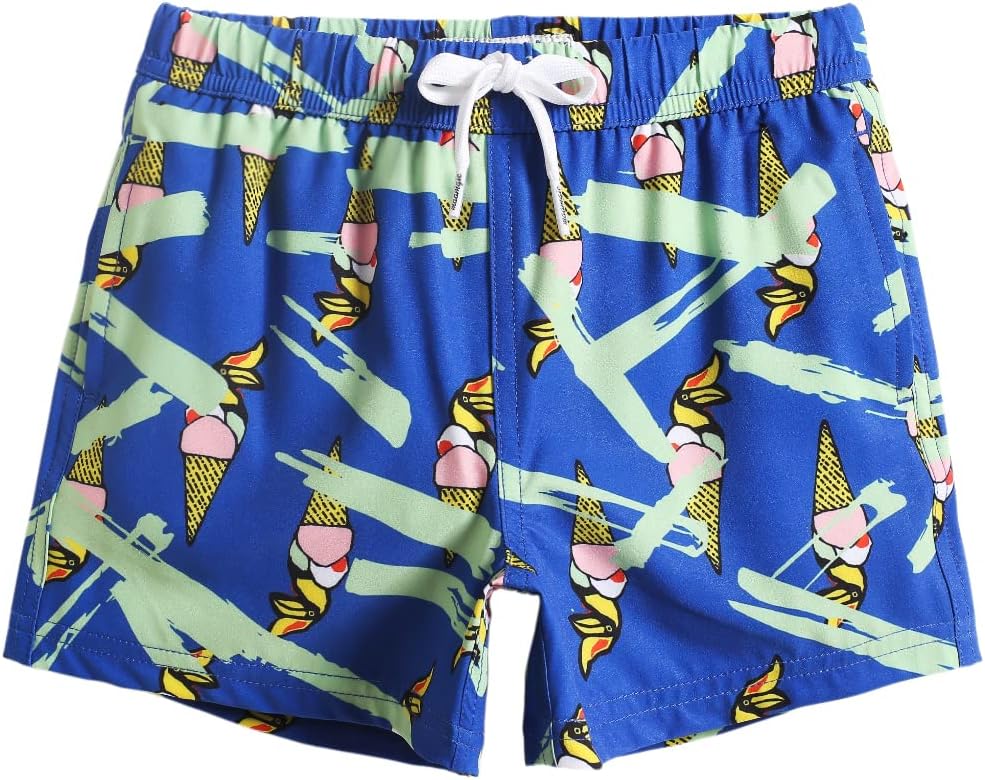 MaaMgic Jungens 4 Way Stretch Badehosen Schnelltrocknend Badeshorts mit Mesh-Futter Taschen und Verstellbarem Tunnelzug MEHRWEG