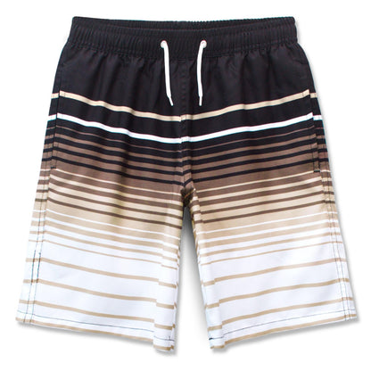 MEILONGER Boys' Swim Shorts Quick-drying Boardshorts with Mesh Lining Pockets and Adjustable Drawstring 