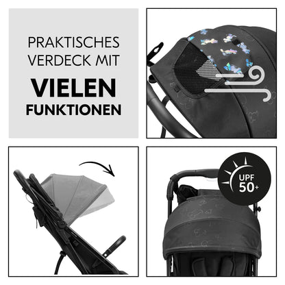 hauck Travel N Care, Dark Olive - Reise Buggy für Kinder ab Geburt bis 22 kg - mit Liegefunktion - Leicht 6,9 kg & Kompakt - Klein Zusammenklappbar - UPF 50+ - EVA Räder - Korb bis 3 kg