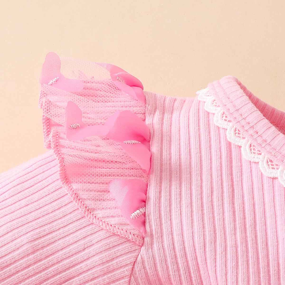 Baby Girl Dress Long Sleeve Newborn Baby Clothing Ruffle Tulle Dress Princess Tutu Skirt for 6 Months - 3 Years