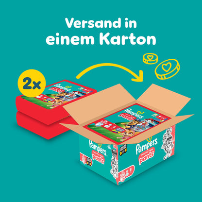 Pampers Baby-Dry Pants Paw Patrol Edition Größe 5, 160 Windeln, 11kg-17kg, 360° Passform hilft, Auslaufen zu verhindern