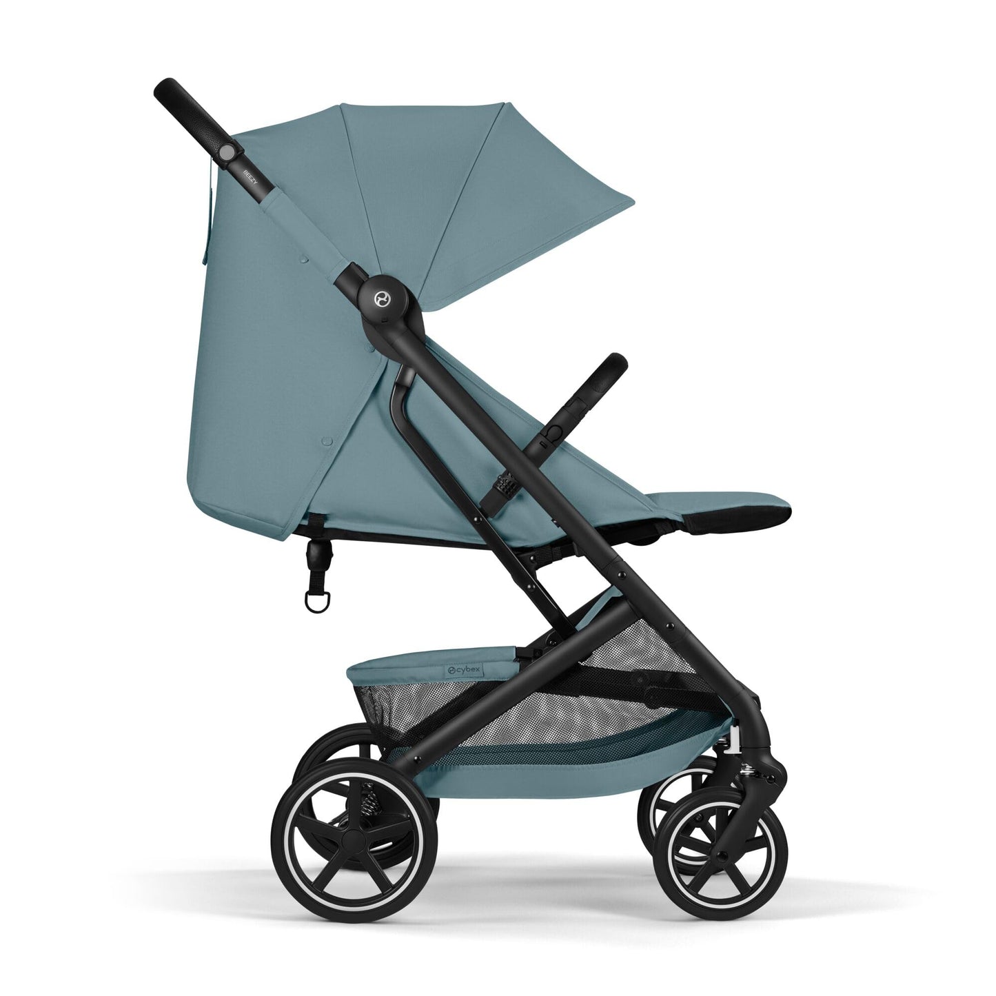 Cybex Gold Kinderwagen Beezy mit One-Pull Harness, Ab Geburt bis ca. 4 Jahre (max. 22 kg), Kompakt und ergonomisch, Magic Black (Schwarz mit schwarzem Rahmen)