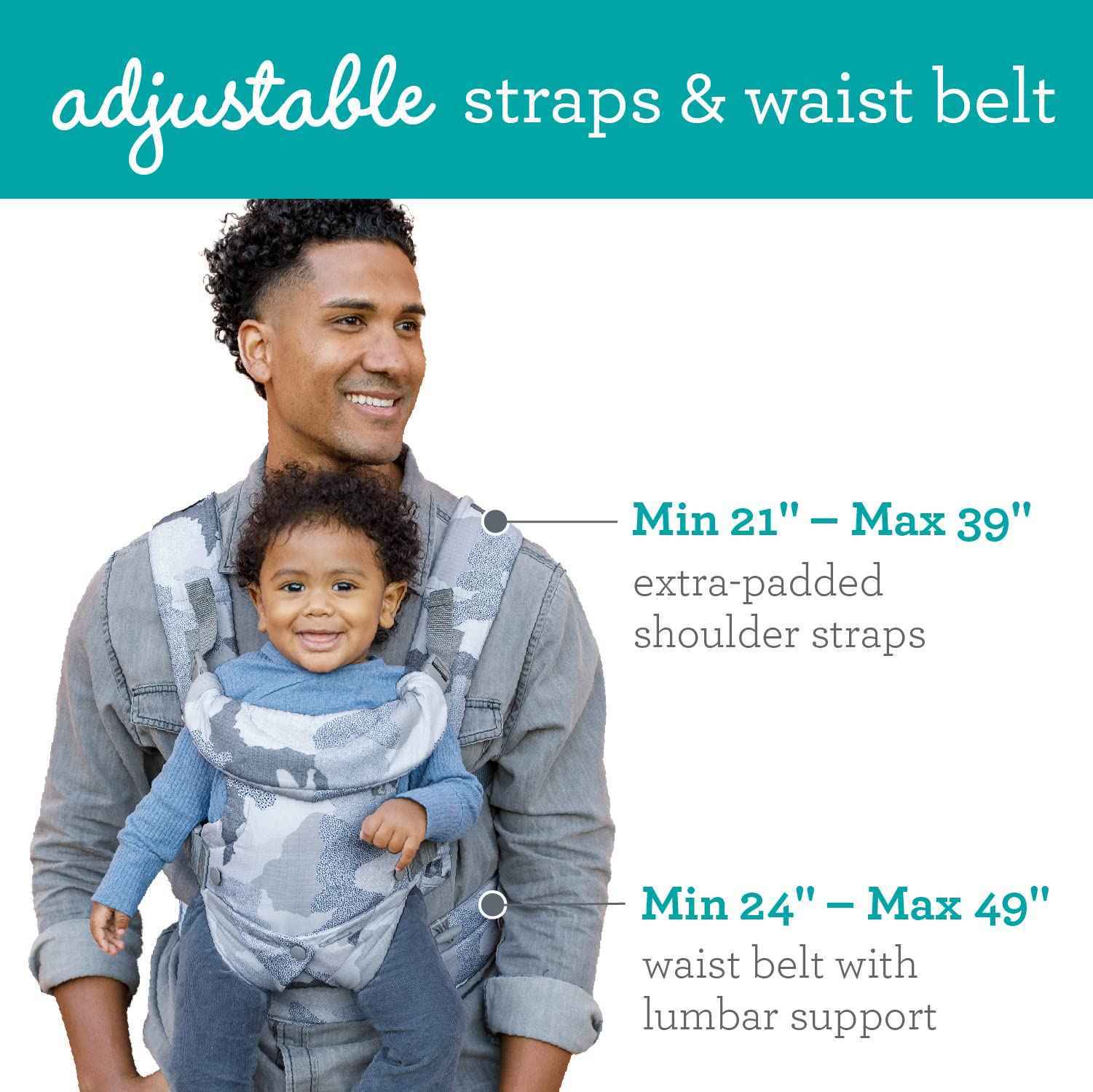 Infantino Flip Advanced 4-in-1 Babytrage, Ergonomisch, Umwandelbar, mit Blickrichtung Nach Innen und Außen, Vorne und Hinten Tragbar für Neugeborene bis Kleinkinder von 3,6-14,5 kg, Grau