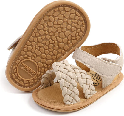 RVROVIC Babyschuhe für Jungen und Mädchen – Premium Weiche Anti-Rutsch Gummisohle für Säuglinge – Sommer Outdoor Sandalen für Kleinkind Erste Walker