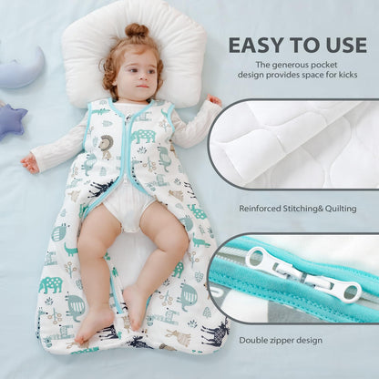 Mosebears Baby Sleeping Bag Winter 2.5 Tog, 100% Cotton Baby Winter Sleeping Bag for Babies 0-24 Months, M (6-12 Months)