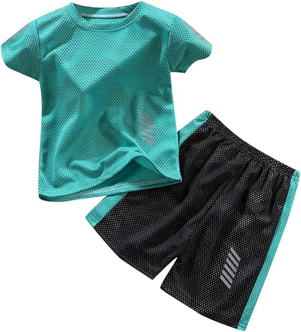 Kinder Trainingsanzug Jungen Set 2-Teilig Jogginganzug Sommer Schnelltrockend Casual Klamotten