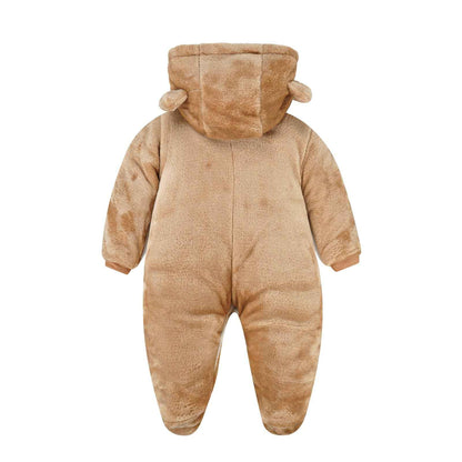 WYTbaby Baby Overalls Winter Snowsuit Baby Flannel Warmer Winter Overalls Jumpsuit for Boys Girls