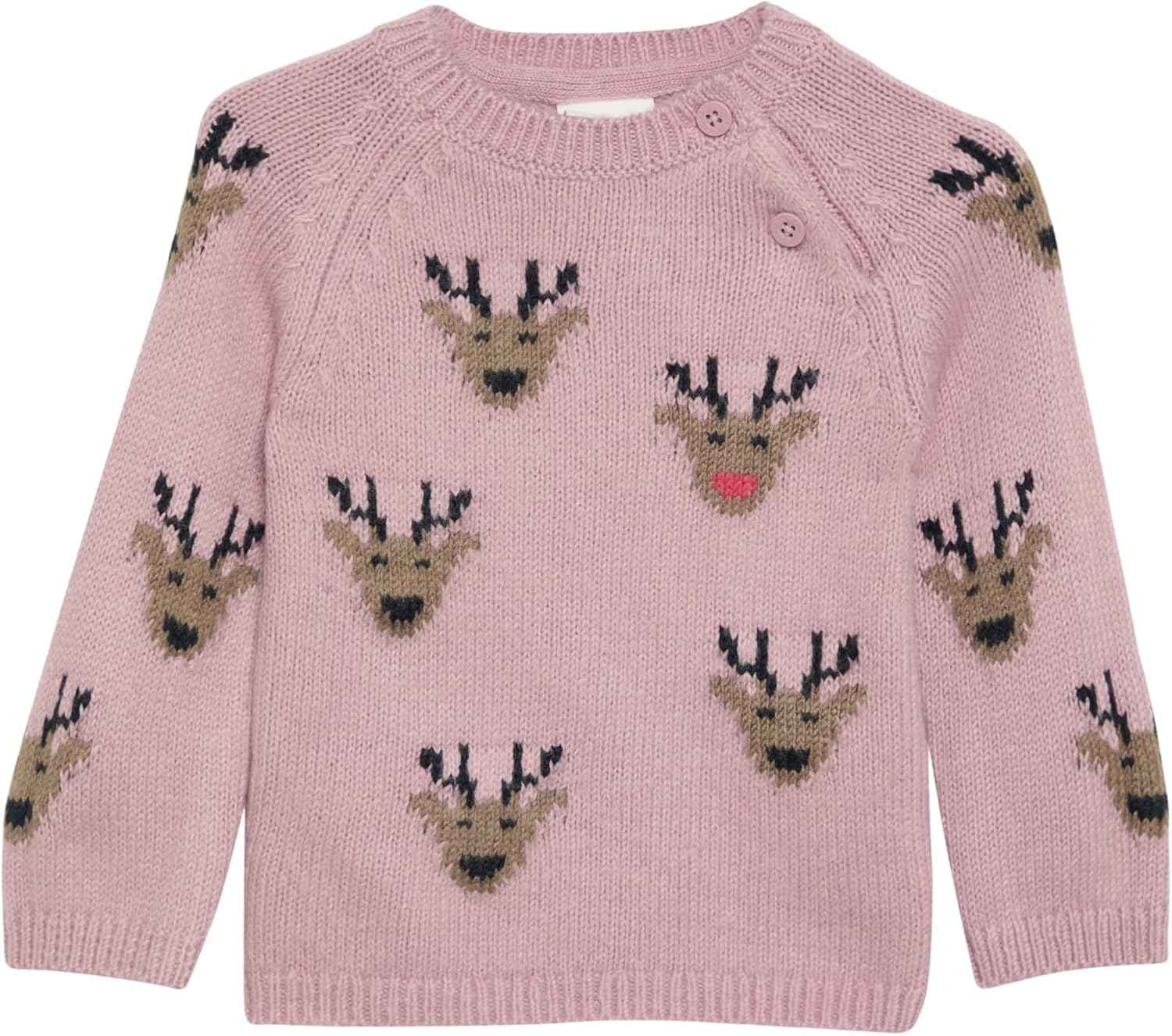 s.Oliver Mädchen Strickpullover mit Weihnachtsmotiv