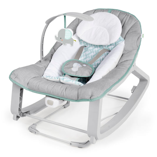 Ingenuity, Keep Cozy 3 in 1 Grow with me Rocker Weaver with vibrations, 2 reclining positions and 3 rocking functions, multi-colored 