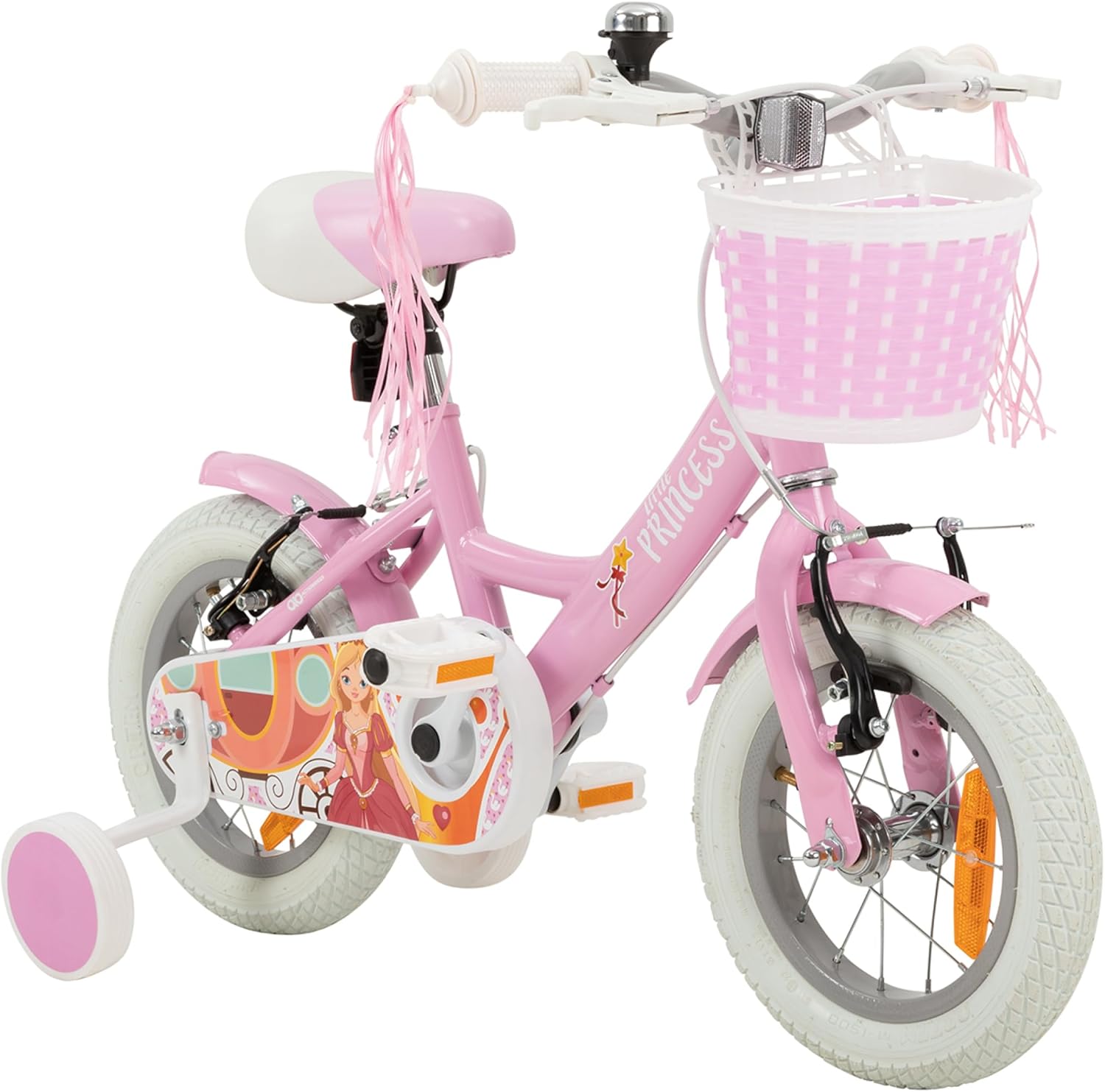 Actionbikes Kinderfahrrad Princess | 12 Zoll - V-Brake Bremsen - Fahrrad für Kinder von 2-5 Jahren - Schutzblech v./h. - Kinder Fahrrad für Mädchen & Jungen - Laufrad - Fahrräder - Bicycle - Kinderrad - Meloni2