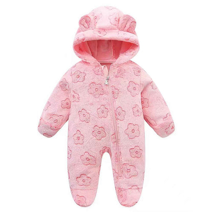 Baby-Overall für Mädchen, Jungen, Winter, Schneeanzug, 1-12 Monate, Fleecemantel, Jumpsuit, Pilot, Baby, Jungen, Mädchen