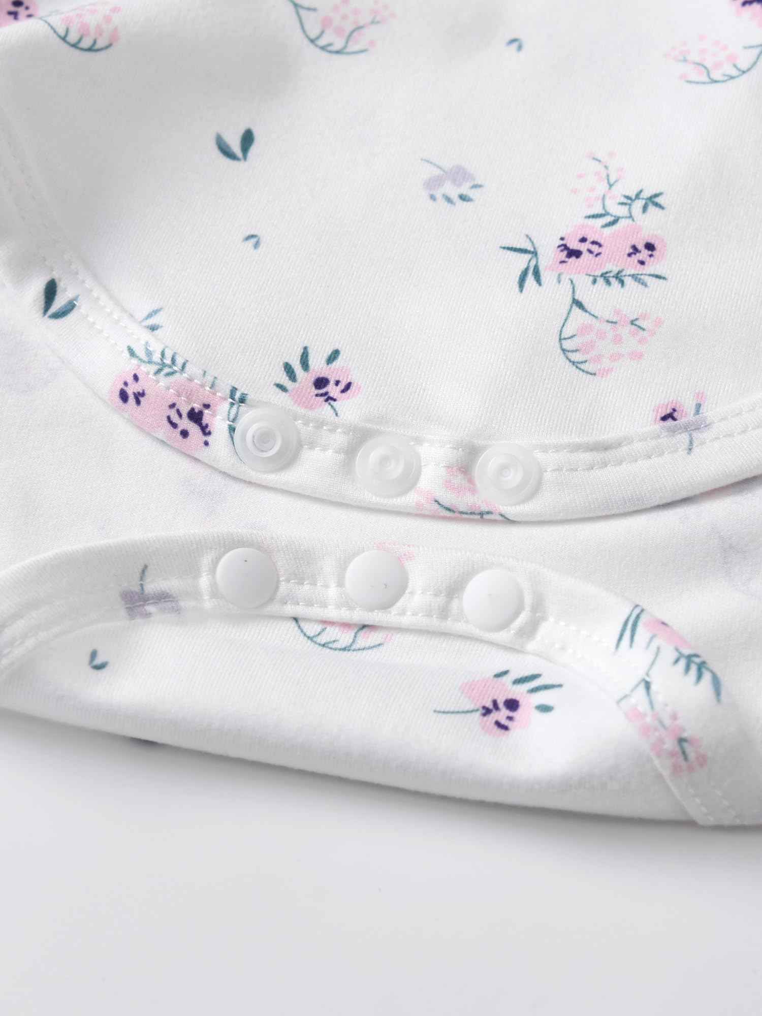 Derouetkia Baby Girl Clothing Long Sleeve Floral Tops + Tights Cute Outfit Set
