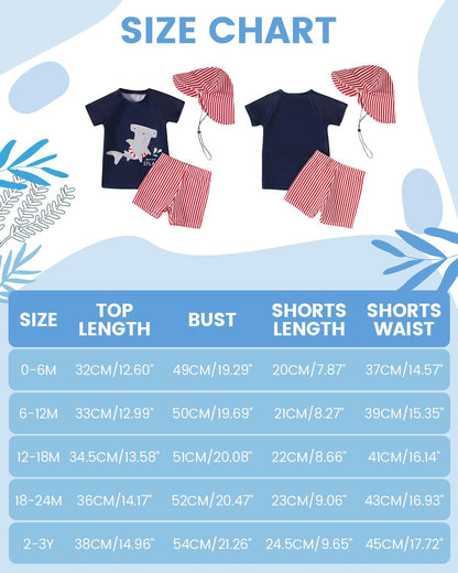 Uv Kleidung Baby Badeanzug Junge Zweiteilig Kurzärmel Schwimmshirt Badeshorts Uv Schutzkleidung 3 Monate-3 Jahre