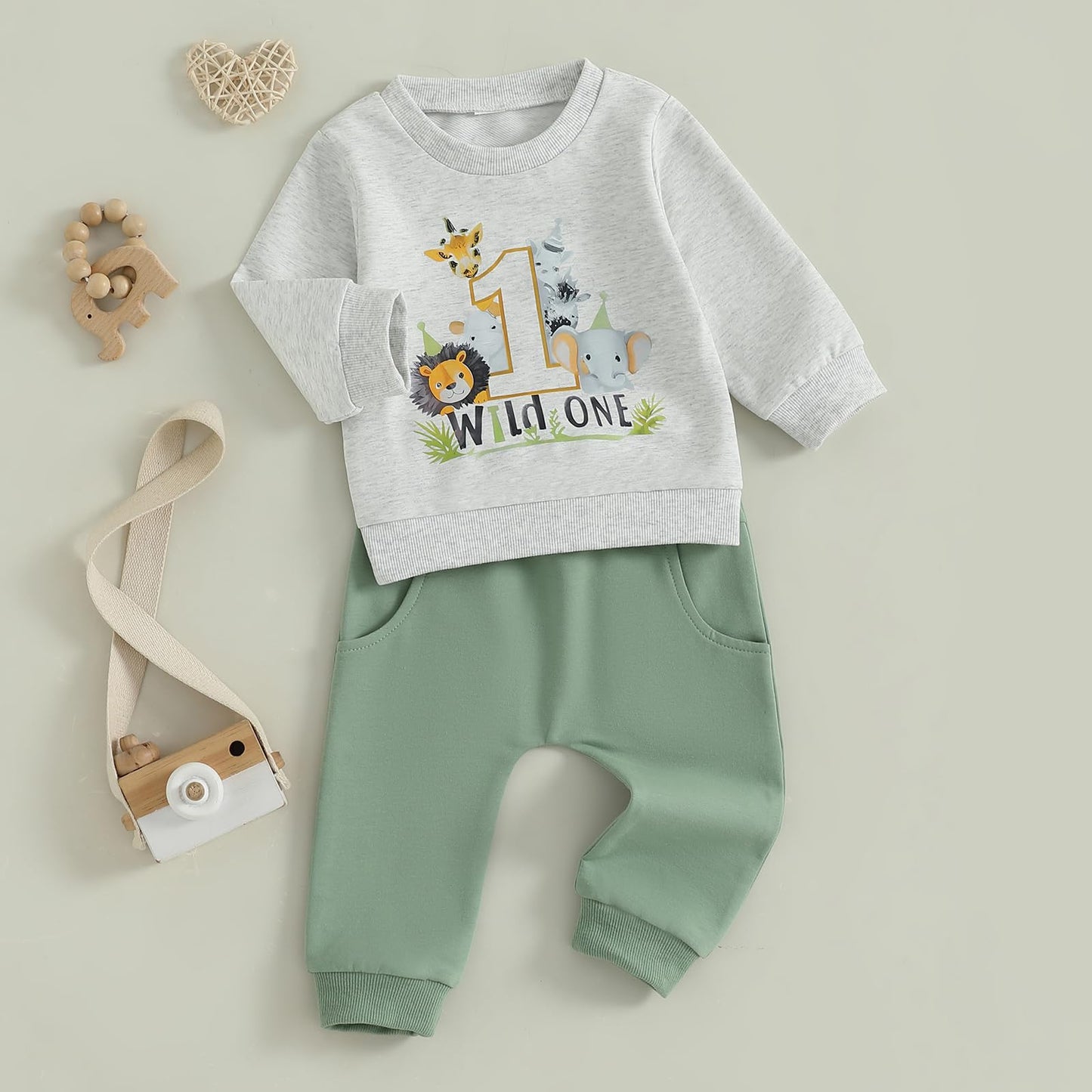 1. Jahr Geburtstag Outfit Baby Junge Kleidung Set Langarm Sweatshirt und Hose Kleidung Sets für Jungen