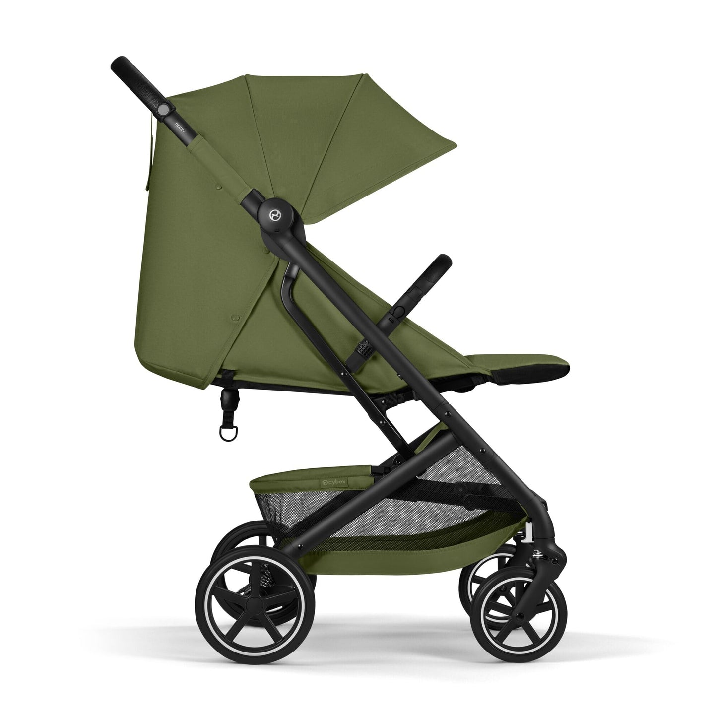 Cybex Gold Kinderwagen Beezy mit One-Pull Harness, Ab Geburt bis ca. 4 Jahre (max. 22 kg), Kompakt und ergonomisch, Magic Black (Schwarz mit schwarzem Rahmen)