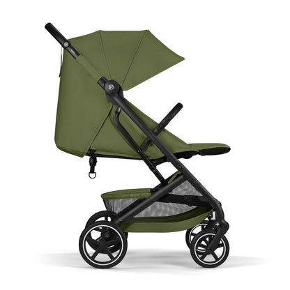 Cybex Gold Kinderwagen Beezy mit One-Pull Harness, Ab Geburt bis ca. 4 Jahre (max. 22 kg), Kompakt und ergonomisch, Magic Black (Schwarz mit schwarzem Rahmen)