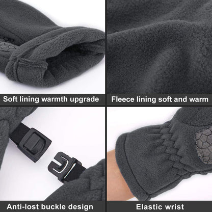Arcweg Children's Gloves, Fleece, Warm Running Gloves, Winter Gloves, Non-Slip Cycling Gloves, Touchscreen Gloves for Boys and Girls, Finger Gloves for Sports, Outdoor, Camping, Hiking, Running