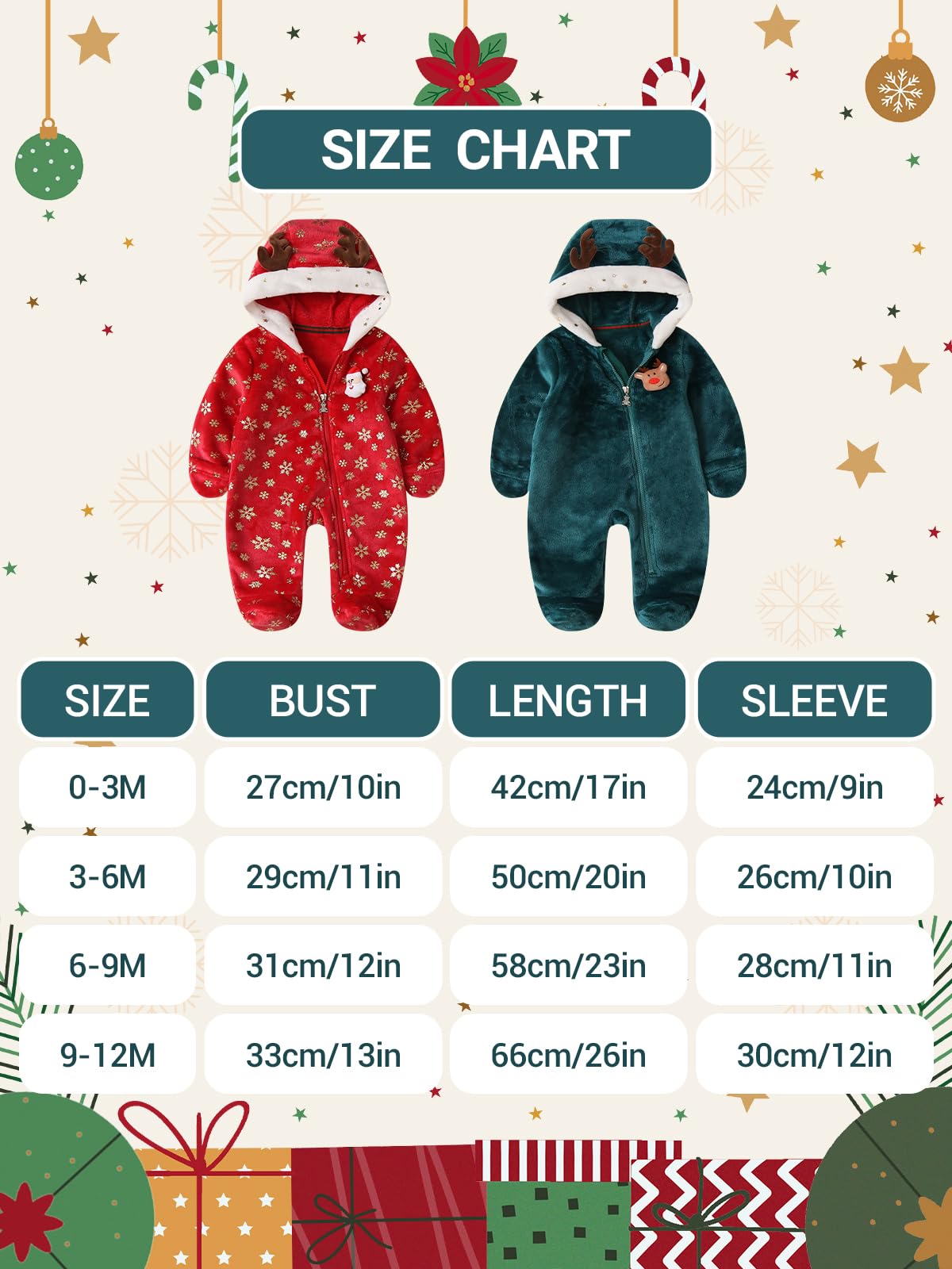 Baby Overall Winter Fleece Schneeanzug Baby Warm Strampler mit Kapuze Herbst Winter für Jungen Mädchen 0-12 Monate