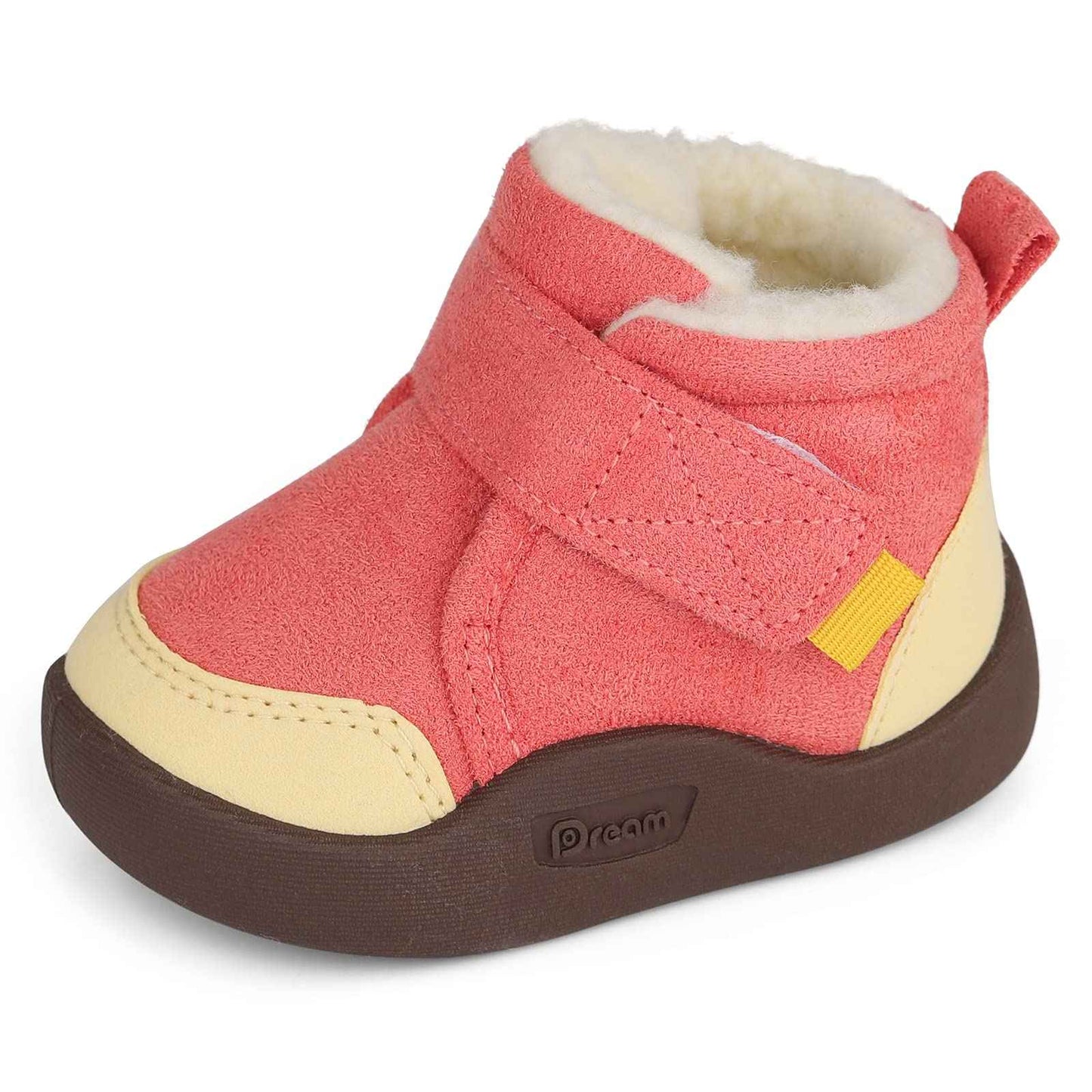 MASOCIO Winter Shoes Baby Boots Boys Girls Baby Shoes Winter Plush Flat Rubber Non-Slip Size 18-23 EU
