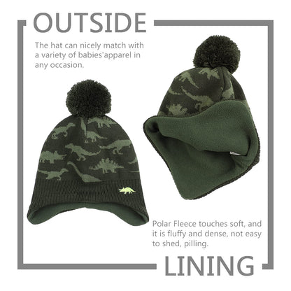 XIAOHAWANG Baby Strickmütze Winter Babymütze Junge Warme Kindermütze Junge Beanie Mütze Dicke Wintermütze für Herbst,Winter